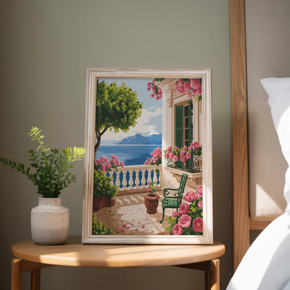 Malen nach Zahlen – Blühender Balkon-4