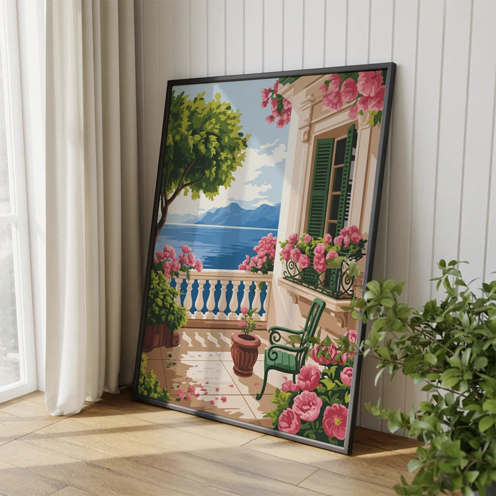 Malen nach Zahlen – Blühender Balkon8