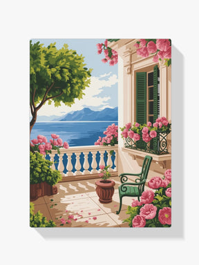 Malen nach Zahlen - Blühender Balkon