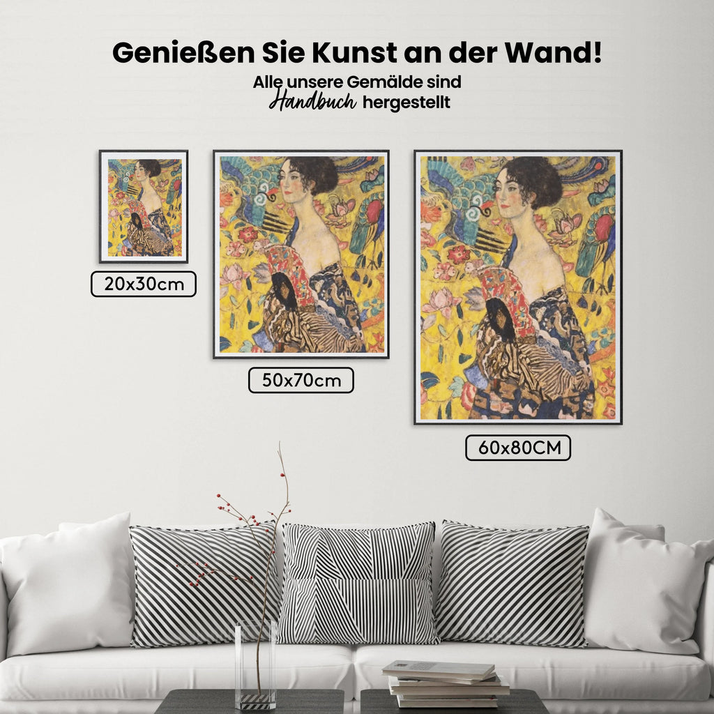 Malen nach Zahlen - Dame mit Fächer
