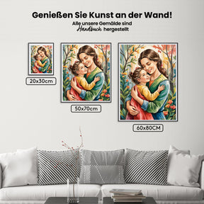 Malen nach Zahlen - Die Umarmung einer Mutter