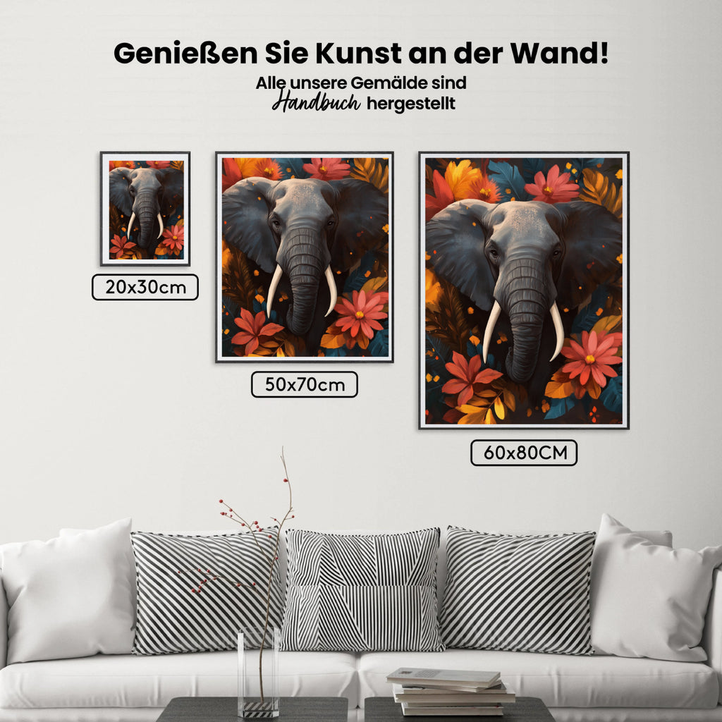 Malen nach Zahlen – Elefantenblüten-2