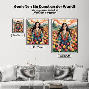 Malen nach Zahlen - Frau in Blüte