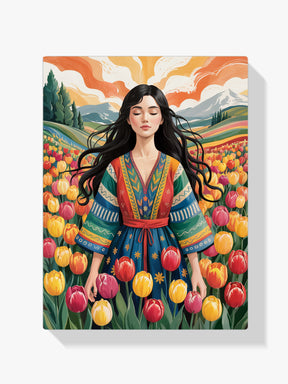 Malen nach Zahlen - Frau in Blüte