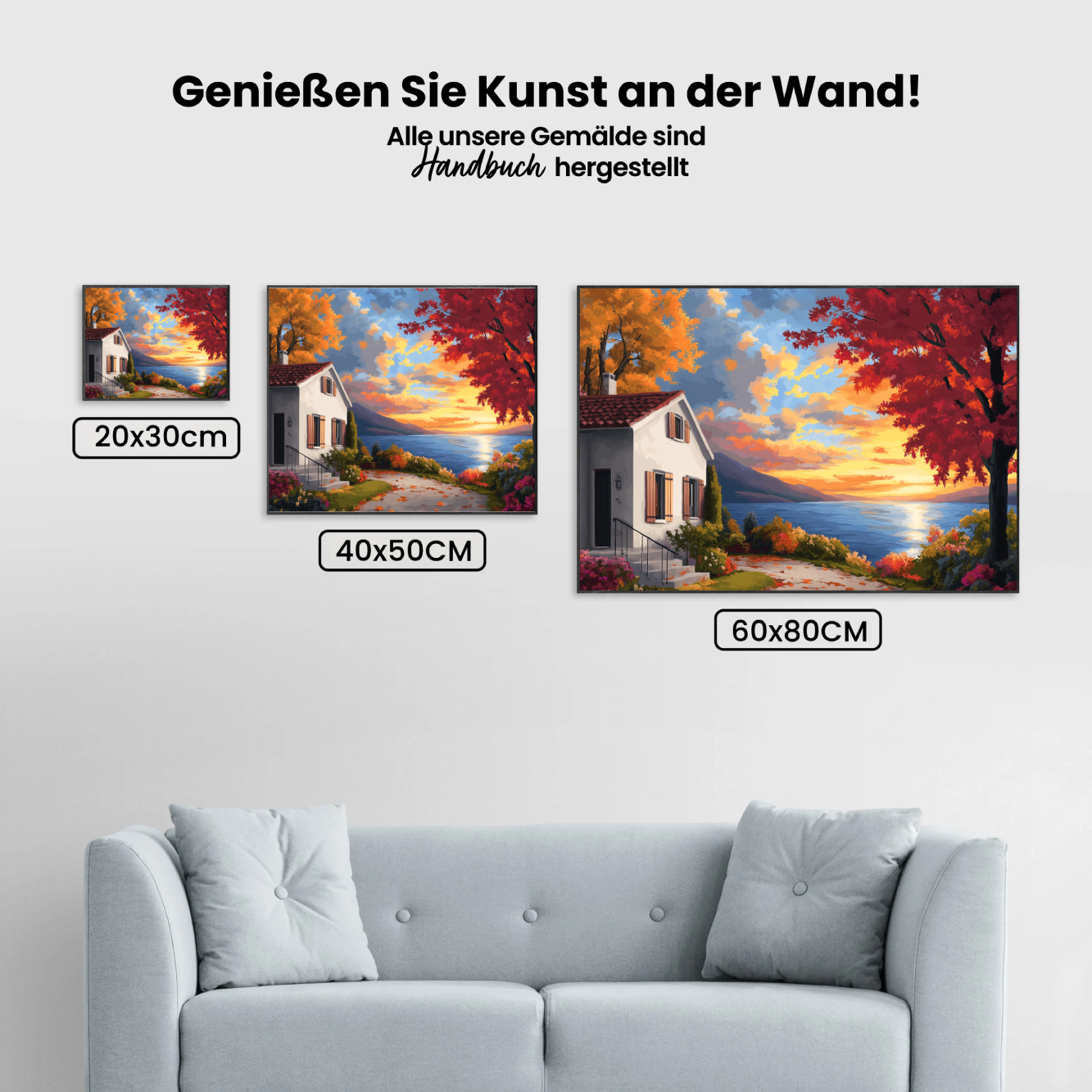 Malen nach Zahlen - Gemütliche Hüttenlandschaft V3