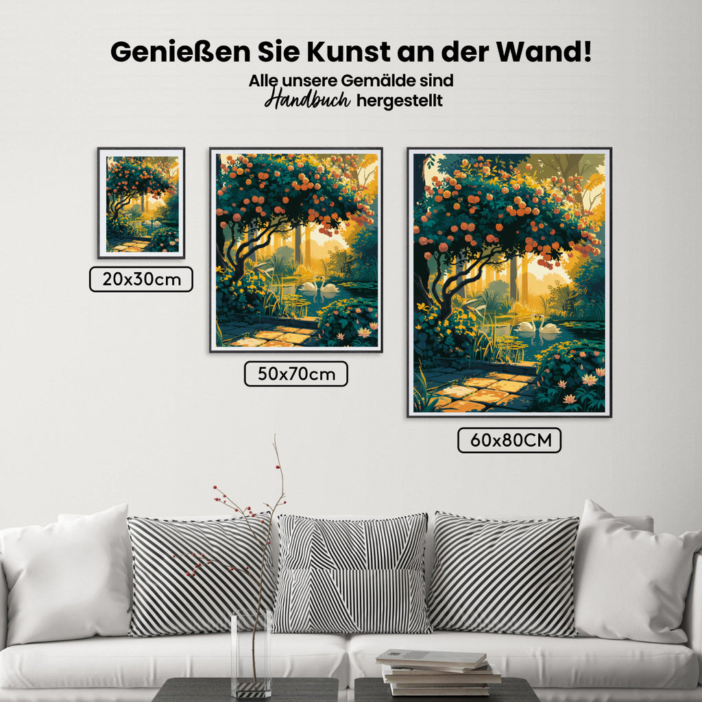 Malen nach Zahlen – Goldene Stunde Garten (1)