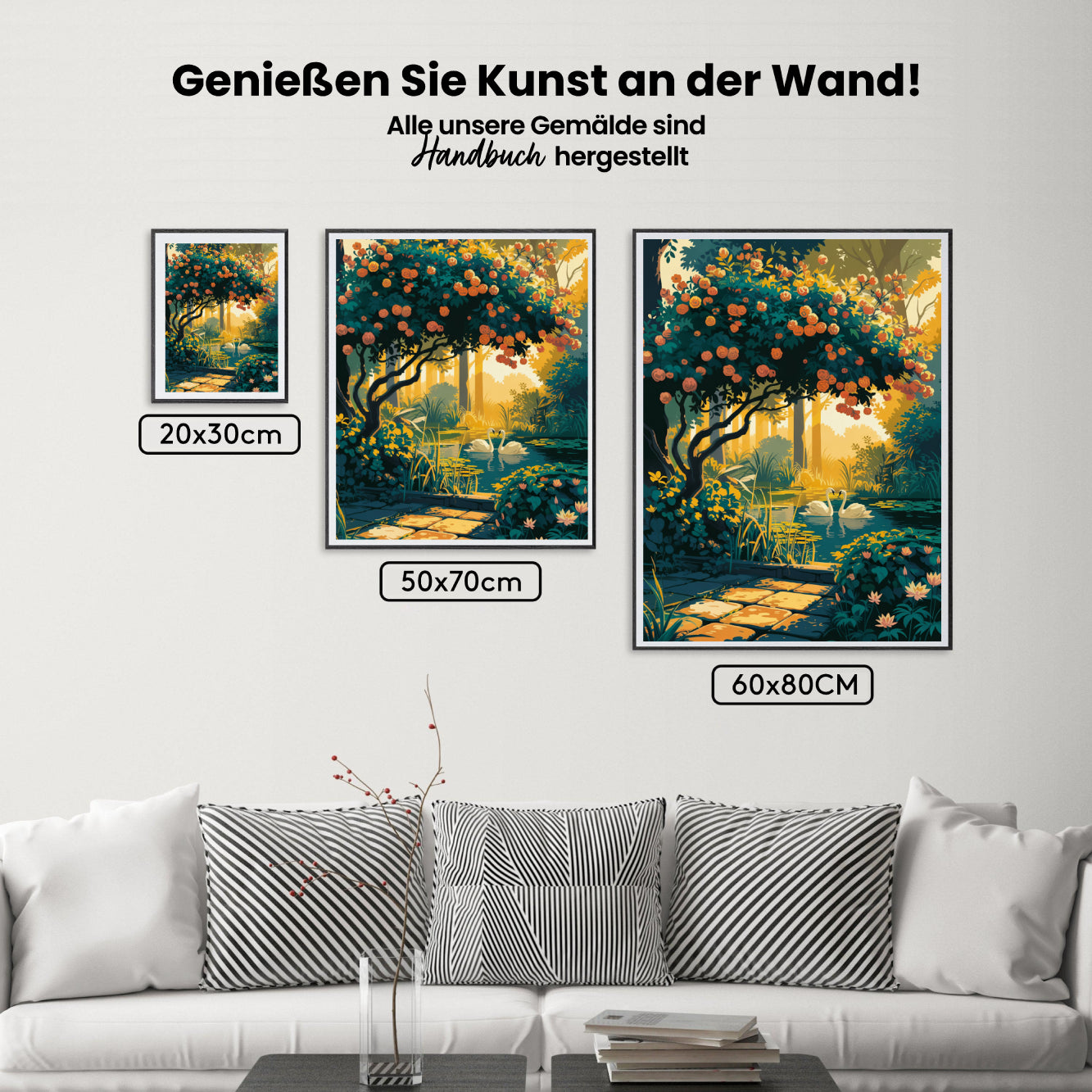 Malen nach Zahlen - Goldene Stunde Garten