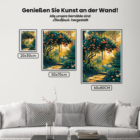 Malen nach Zahlen - Goldene Stunde Garten