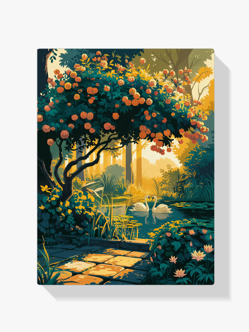 Malen nach Zahlen – Goldene Stunde Garten