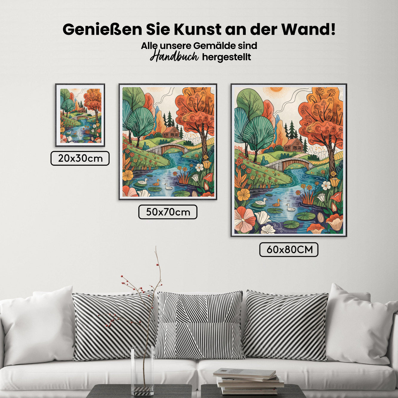 Malen nach Zahlen - Haus am Fluss