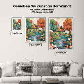 Malen nach Zahlen - Haus am Fluss