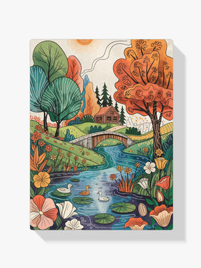 Malen nach Zahlen - Haus am Fluss