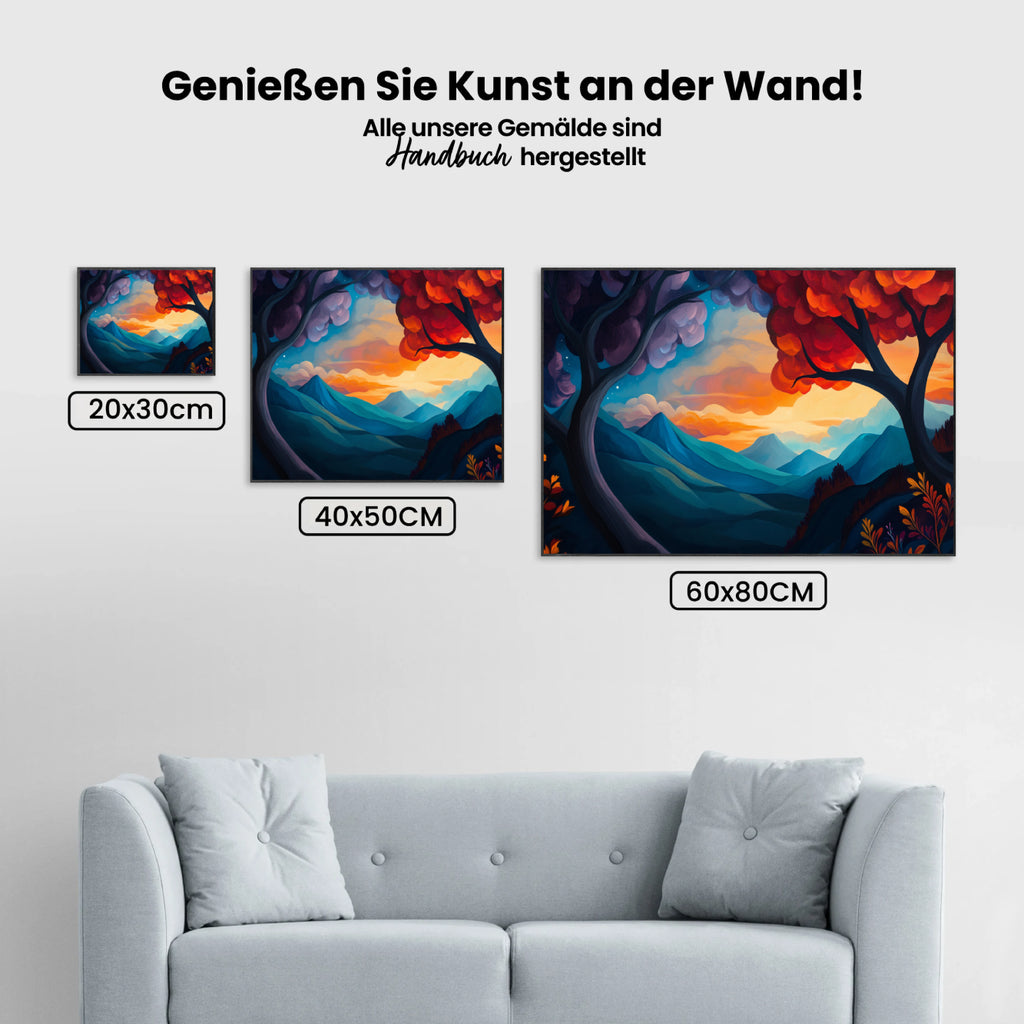 Malen nach Zahlen – Himmlischer Waldhorizont-22