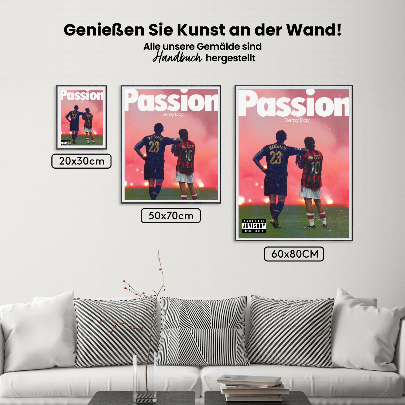 Malen nach Zahlen - Inter Mailand & AC Milan Derby