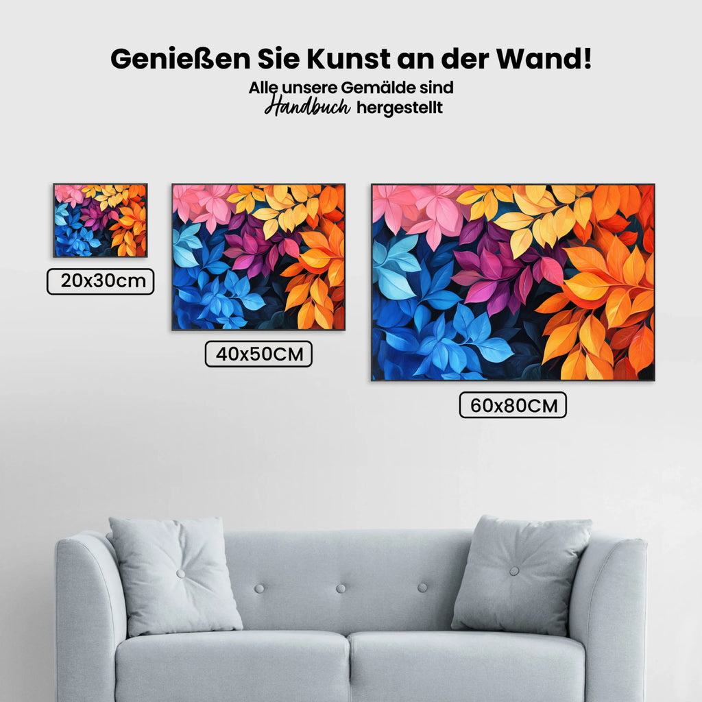 Malen nach Zahlen – Lebendige Herbstblätter