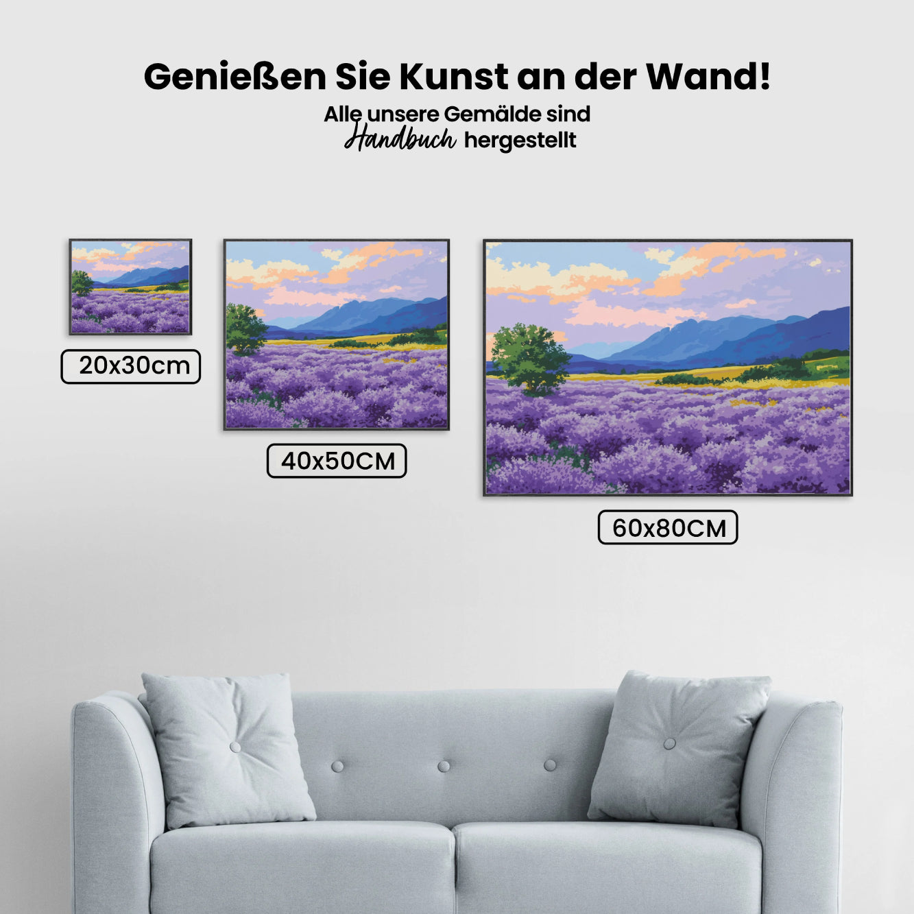 Malen nach Zahlen - Majestät der Berge, Lavendelfarben