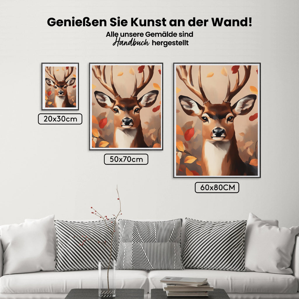 Malen nach Zahlen – Majestätischer Waldhirsch