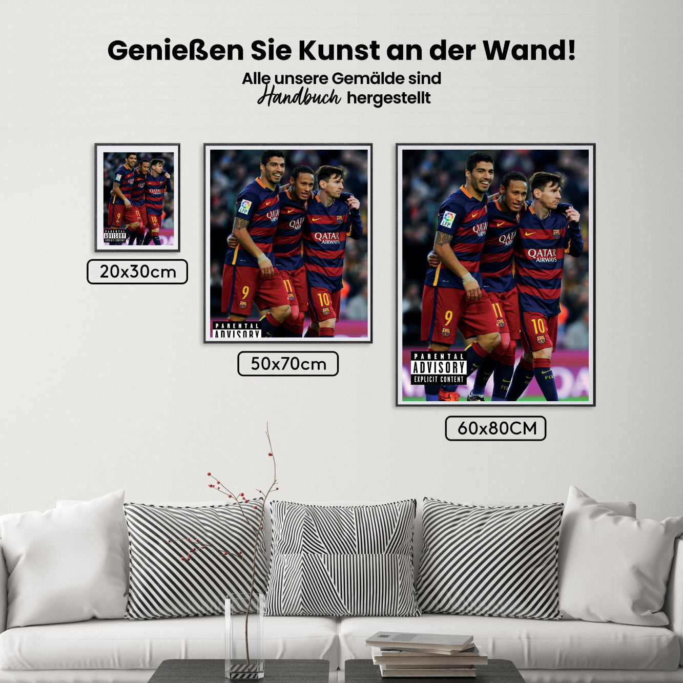 Malen nach Zahlen - Messi, Suarez und Neymar