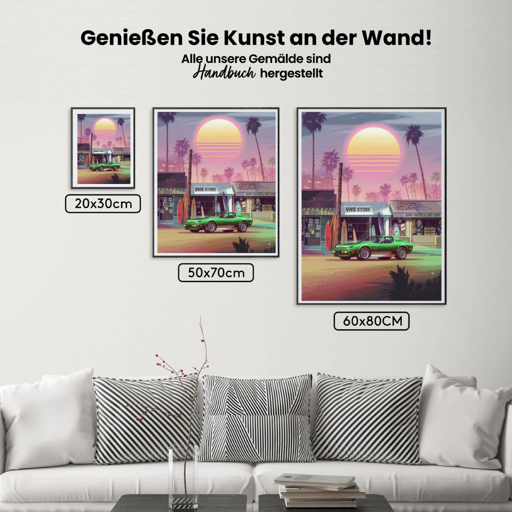 Malen nach Zahlen – Retro Sportwagen-2