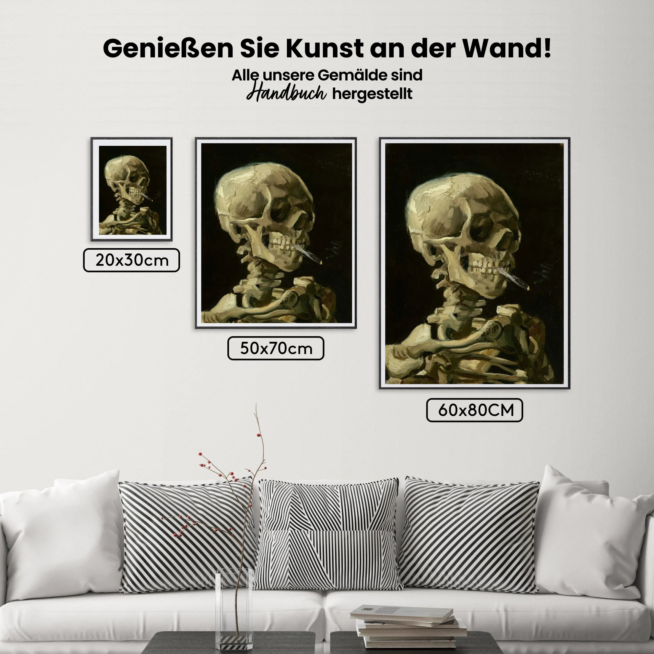 Malen nach Zahlen - Skelett-Rauchen