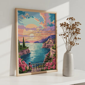 Malen nach Zahlen - Sonnenuntergang über der Provence