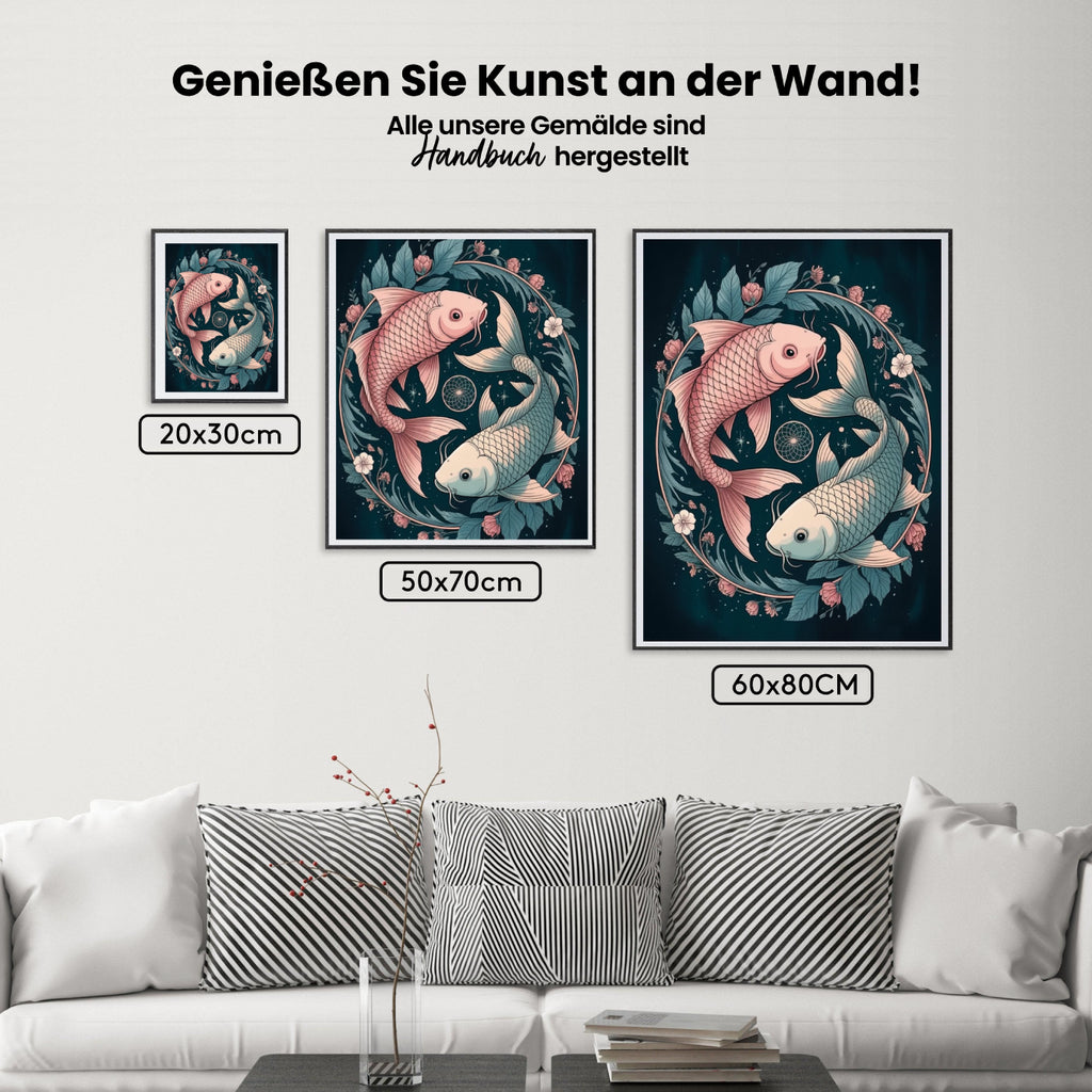 Malen nach Zahlen – Sternzeichen – Fische-2