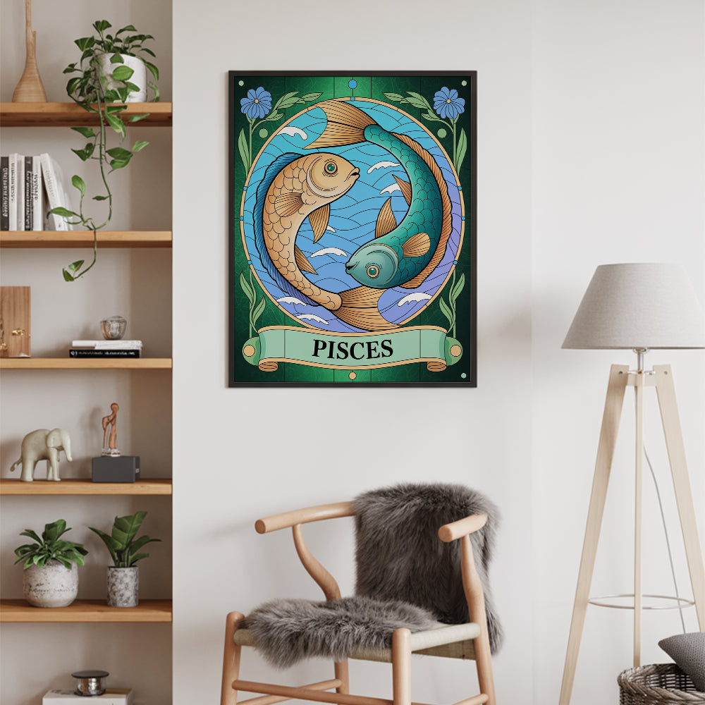Malen nach Zahlen – Sternzeichen – Fische-5 (5)