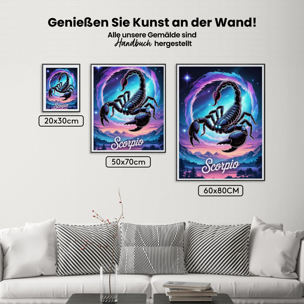 Malen nach Zahlen – Sternzeichen – Skorpion-6-12