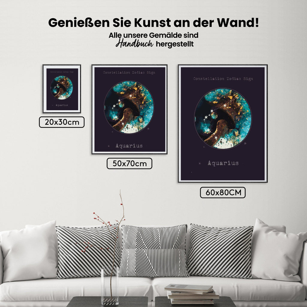 Malen nach Zahlen – Sternzeichen – Wassermann-2
