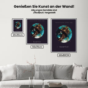 Malen nach Zahlen - Sternzeichen - Wassermann
