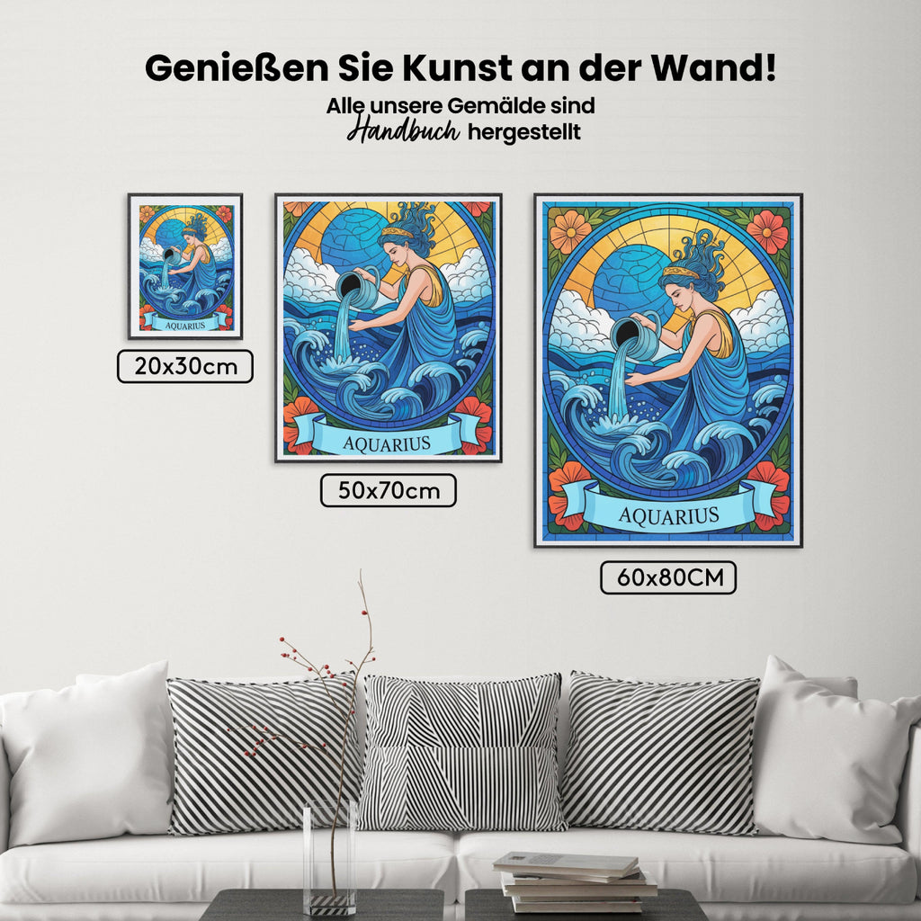 Malen nach Zahlen – Sternzeichen – Wassermann-6-12