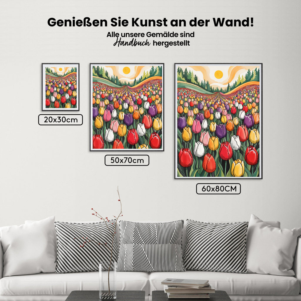 Malen nach Zahlen – Tulpenfelder (1)