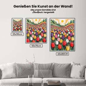 Malen nach Zahlen - Tulpenfelder