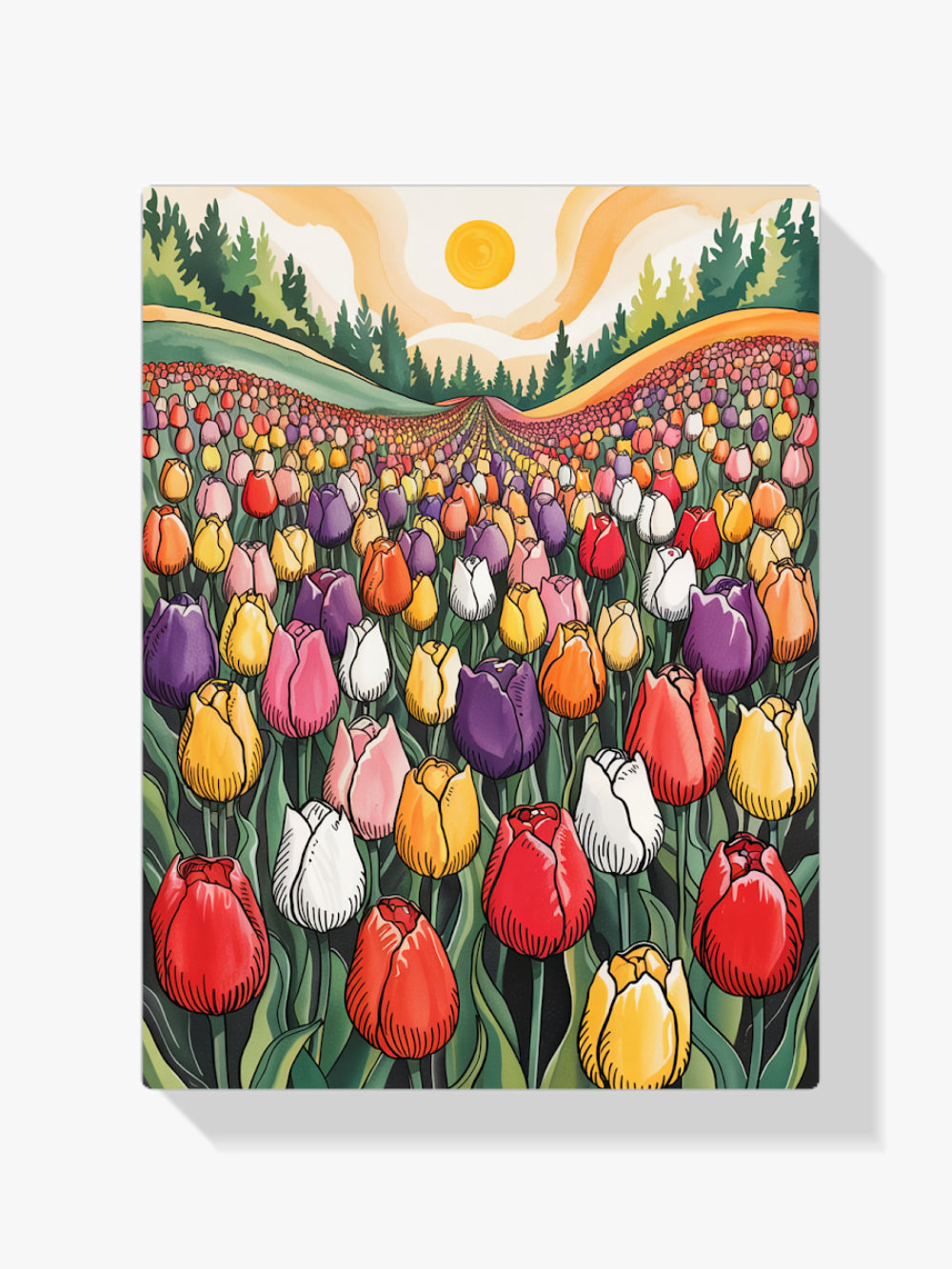 Malen nach Zahlen – Tulpenfelder