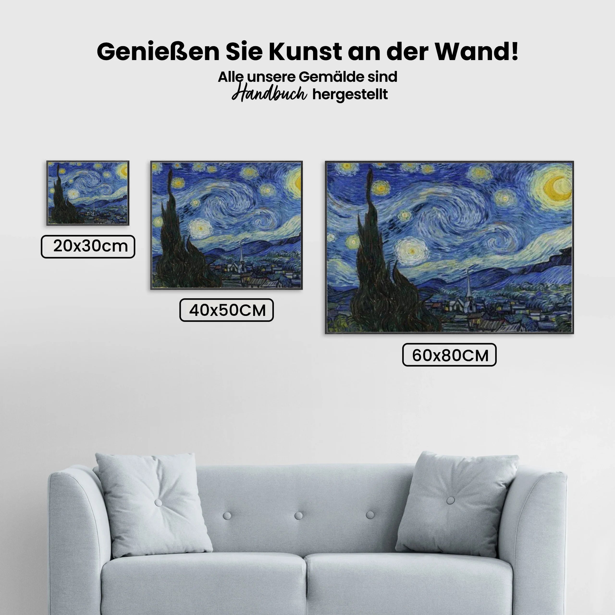 Malen nach Zahlen – Van Gogh Sterrennacht-2
