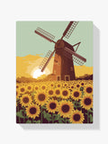 Malen nach Zahlen – Windmühle in einem Sonnenblumenfeld-1