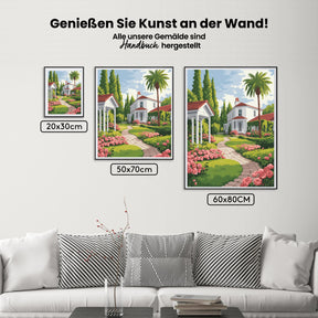 Malen nach Zahlen - Sonnenbeschienener Gartenspaziergang