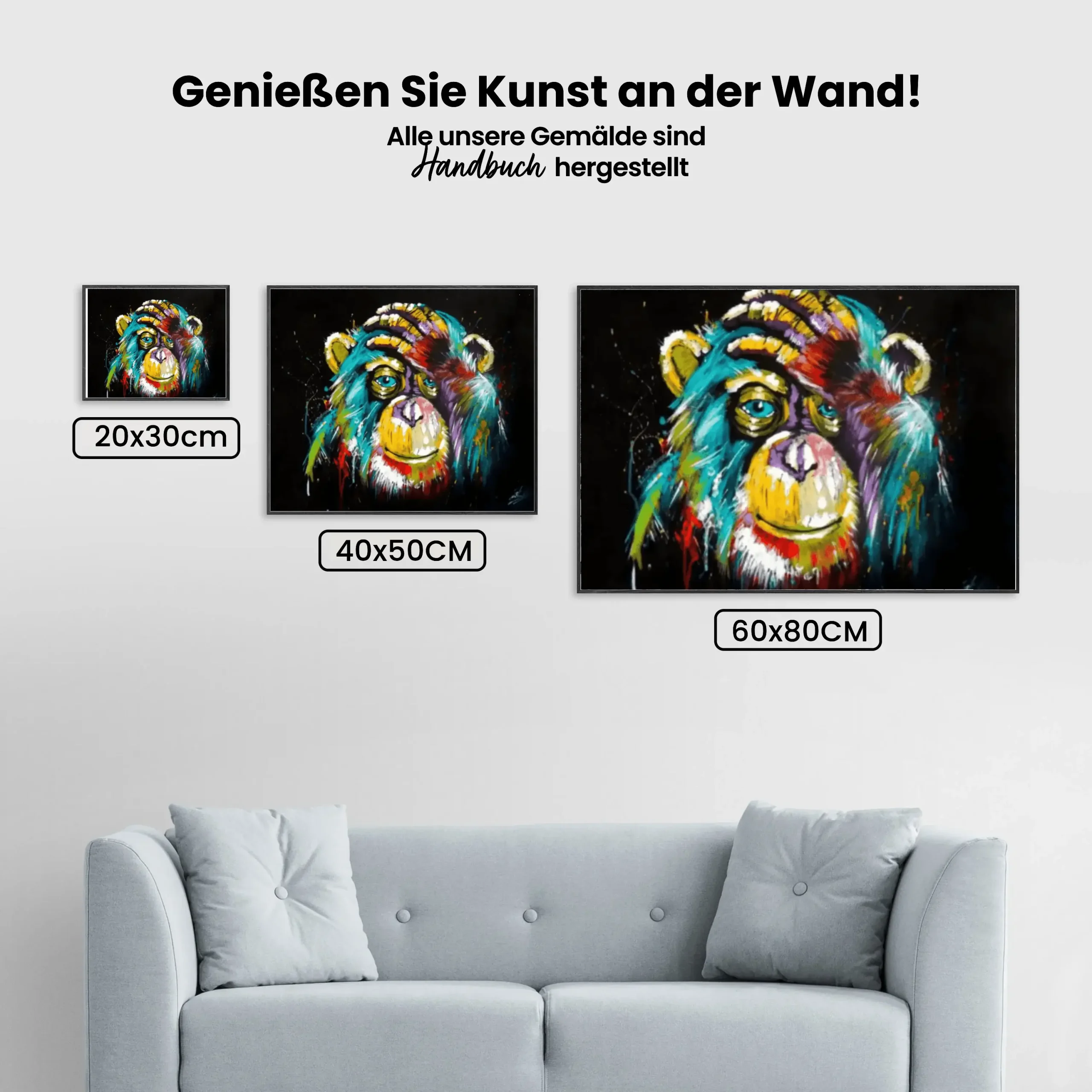 Malen nach Zahlen – Affen