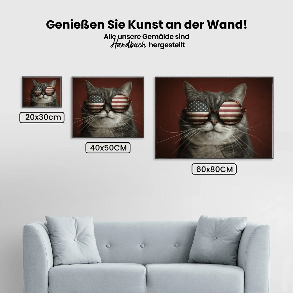 Malen nach Zahlen – Amerikanische Katze