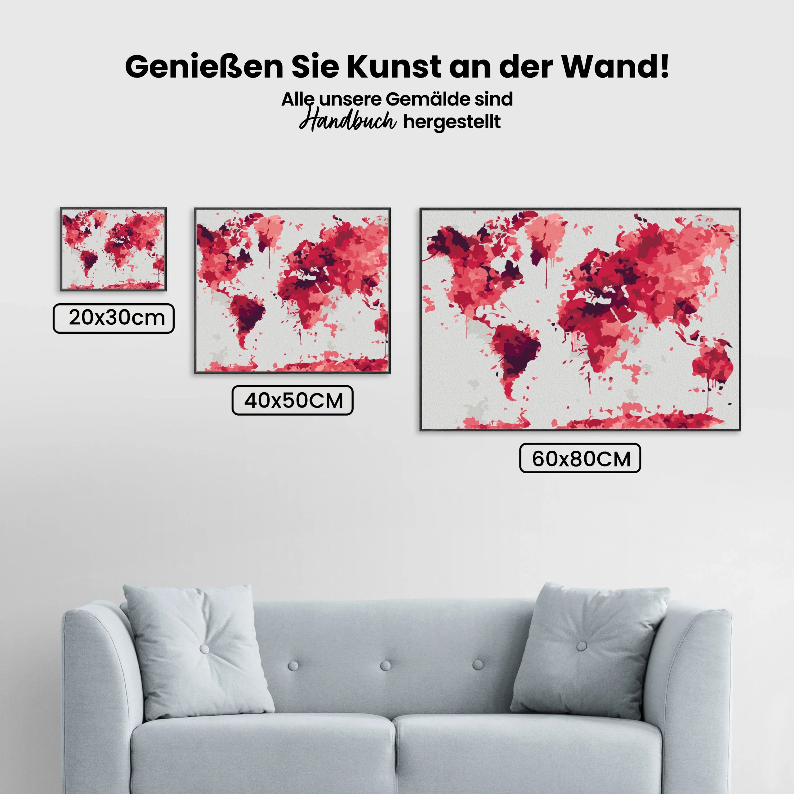 Malen nach Zahlen – Aquarell-Karte