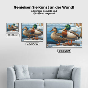 Malen nach Zahlen – Besucher im Winter