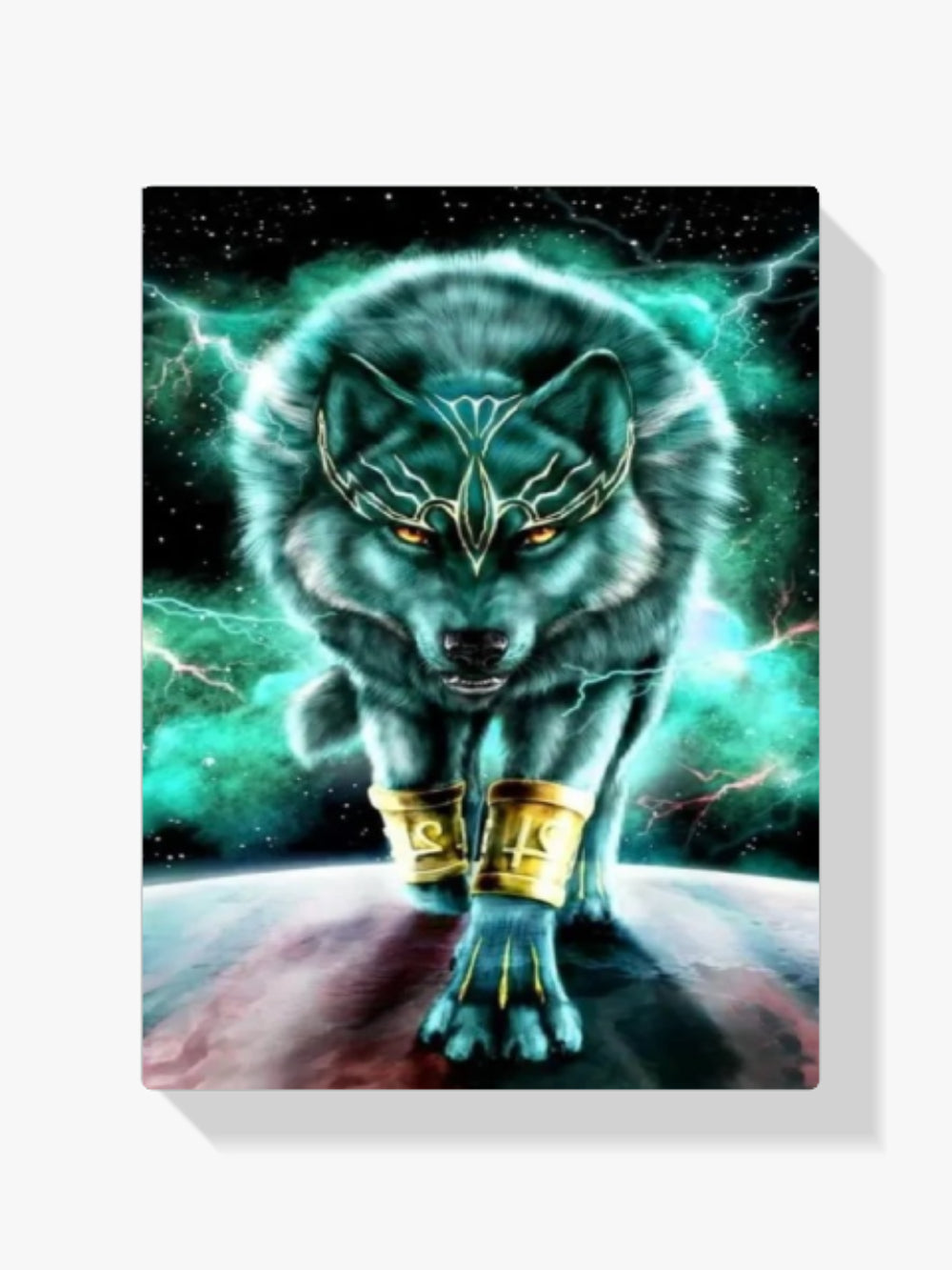 Malen nach Zahlen – Blaue Magie Wolfskönig