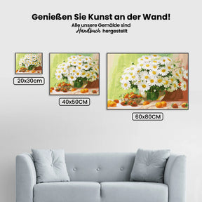 Malen nach Zahlen – Blumenstrauß aus Gänseblümchen