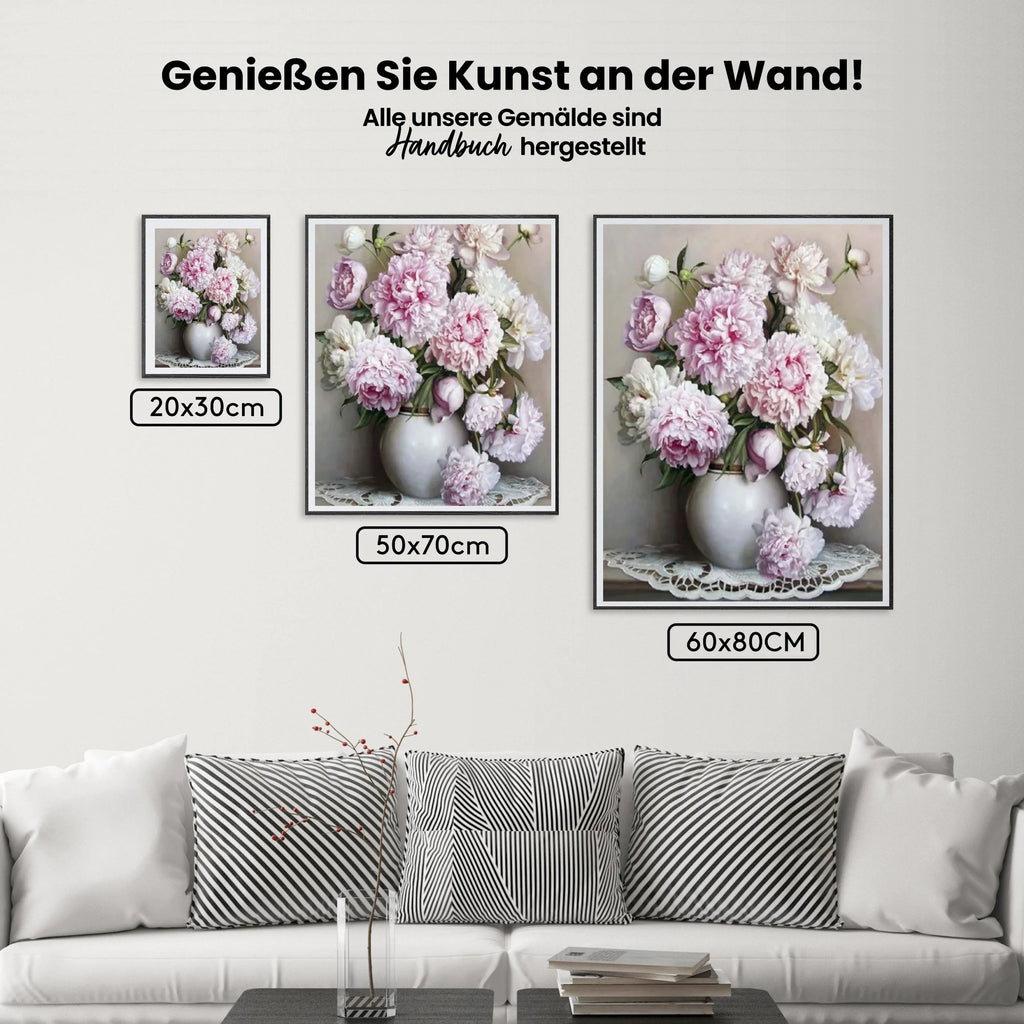 Malen nach Zahlen – Blumenstrauß in Vase