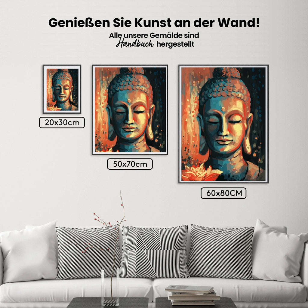 Malen nach Zahlen – Buddha mit Blume