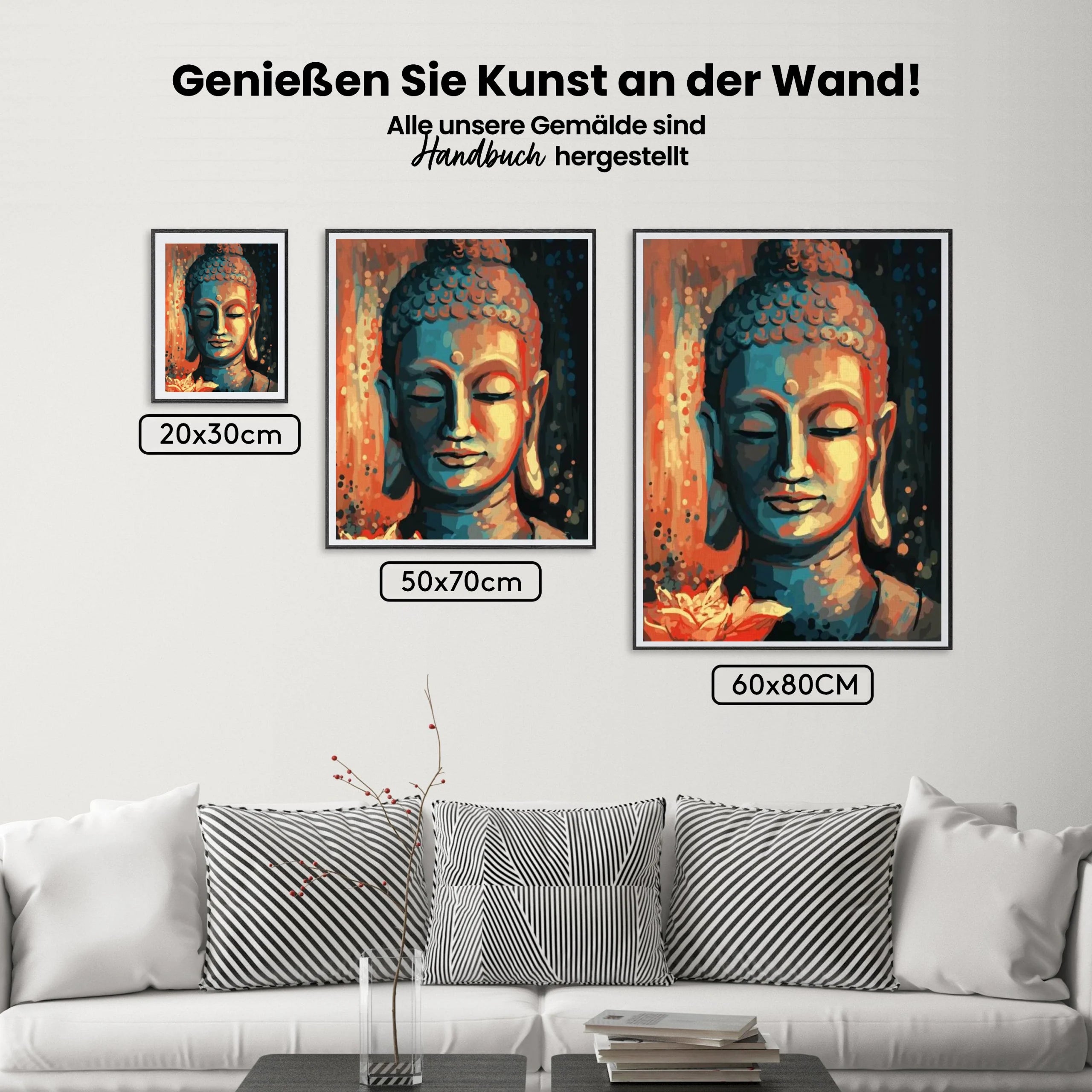 Malen nach Zahlen – Buddha mit Blume