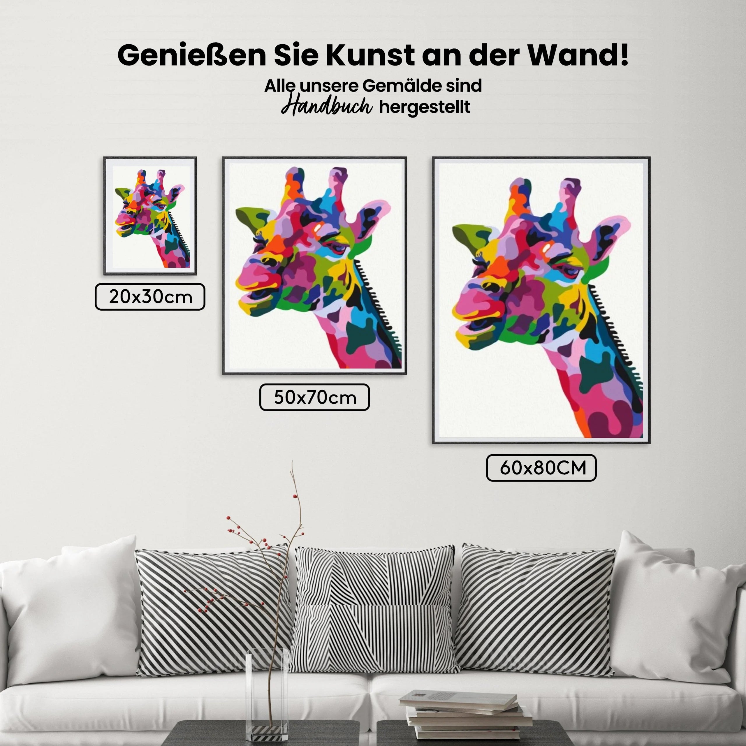 Malen nach Zahlen – Bunte Giraffe