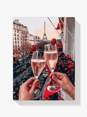 Malen nach Zahlen – Champagner in Paris