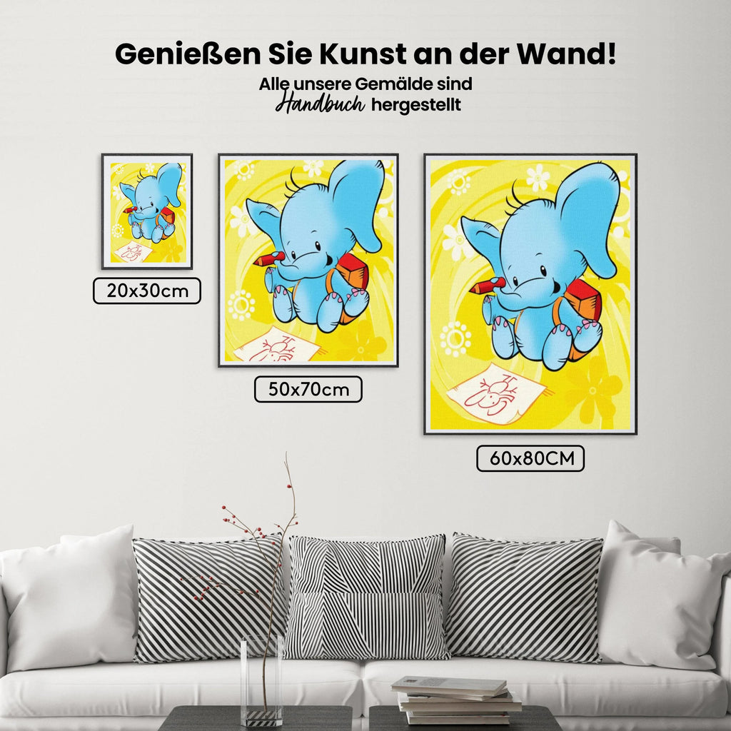 Malen nach Zahlen – Der schlaue Elefant