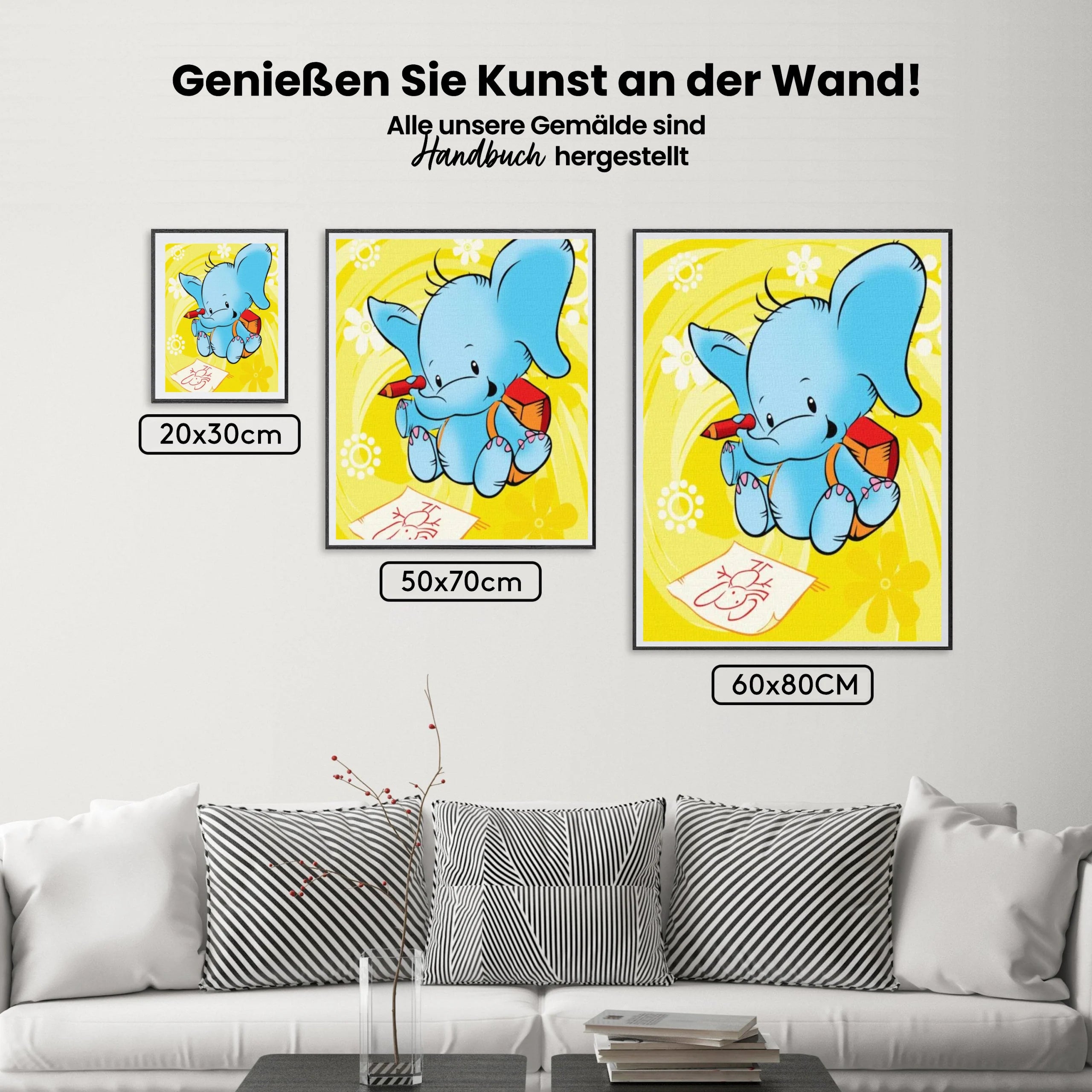 Malen nach Zahlen – Der schlaue Elefant